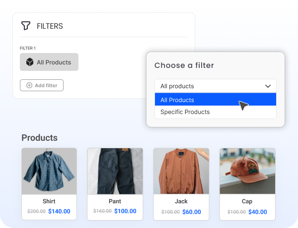 Choose Filters for targeted recommendations