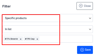 Applying filters in the FBT campaign