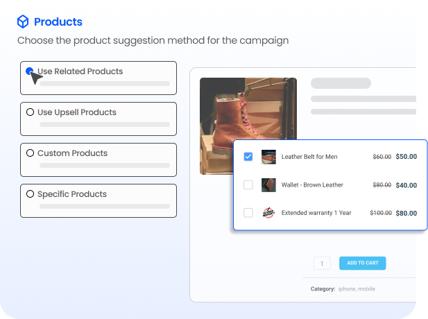 Choose Product Suggestions for Targeted Impact