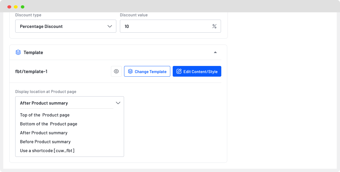 Select Display Location