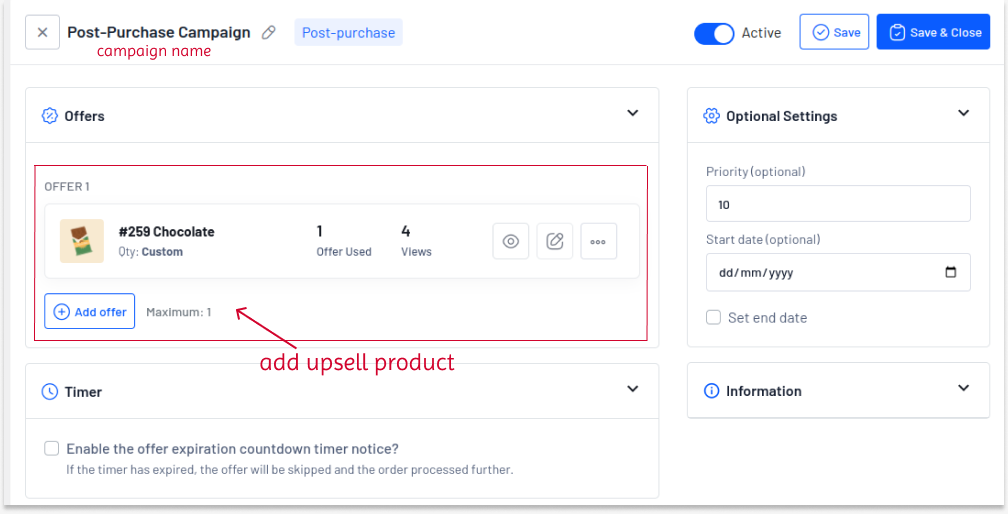 Creating a basic post-purchase upsell
