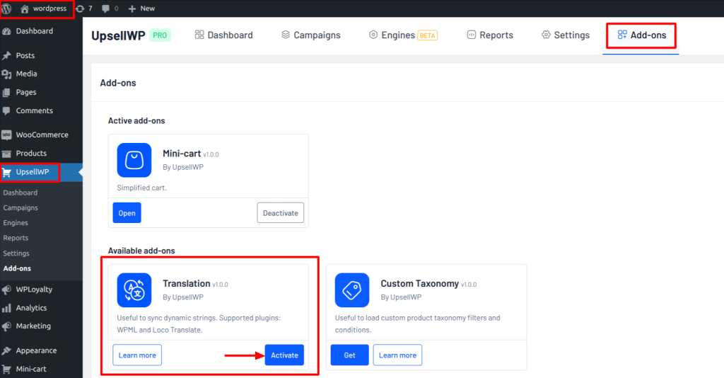 Translation Dashboard