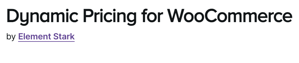 Dynamic Pricing for WooCommerce