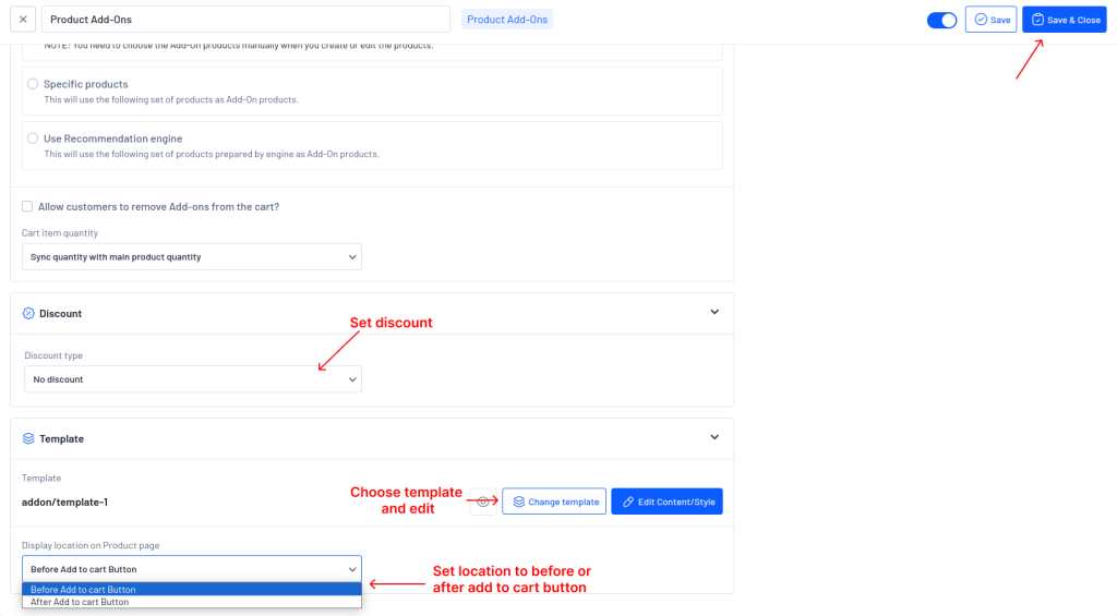 Editing discount and template for cross-sell in WooCommerce