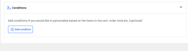 Add purchase conditions to the WooCommerce cart upsell