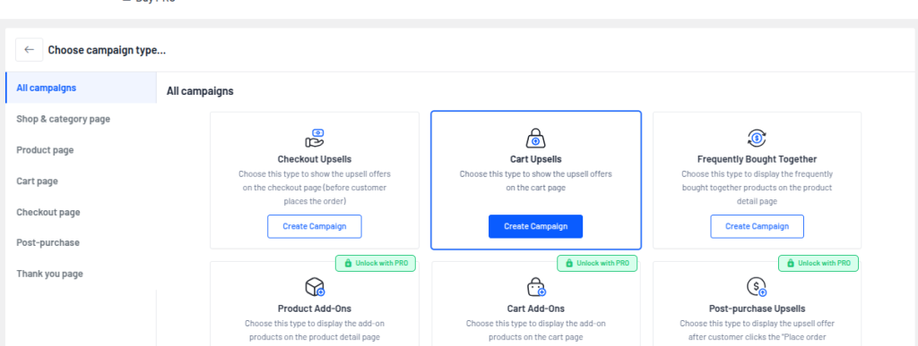 Click WooCommerce Cart Upsell