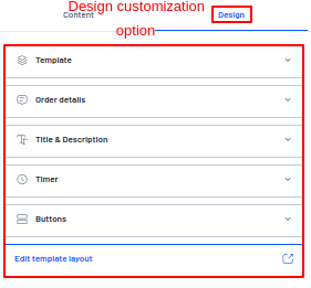 Design customization options