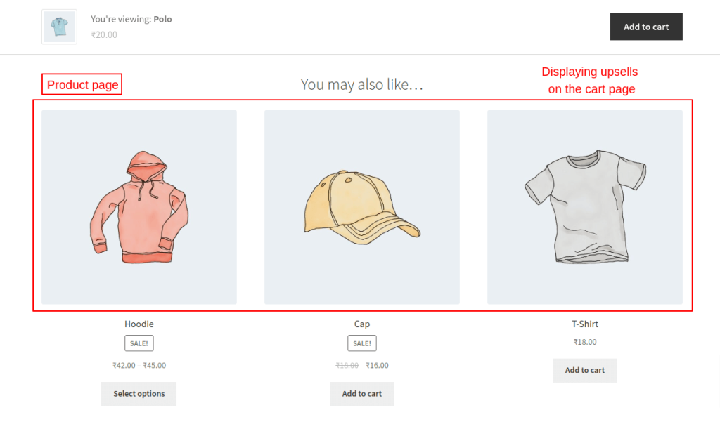 Showing WooCommerce upsells on the product page