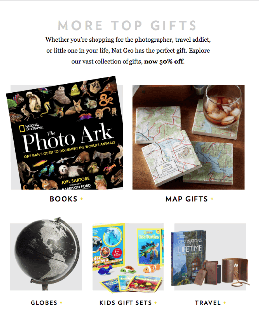 Gift guides by National Geographic