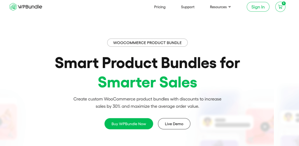 Homepage of WPBundle, a WooCommerce black friday plugin