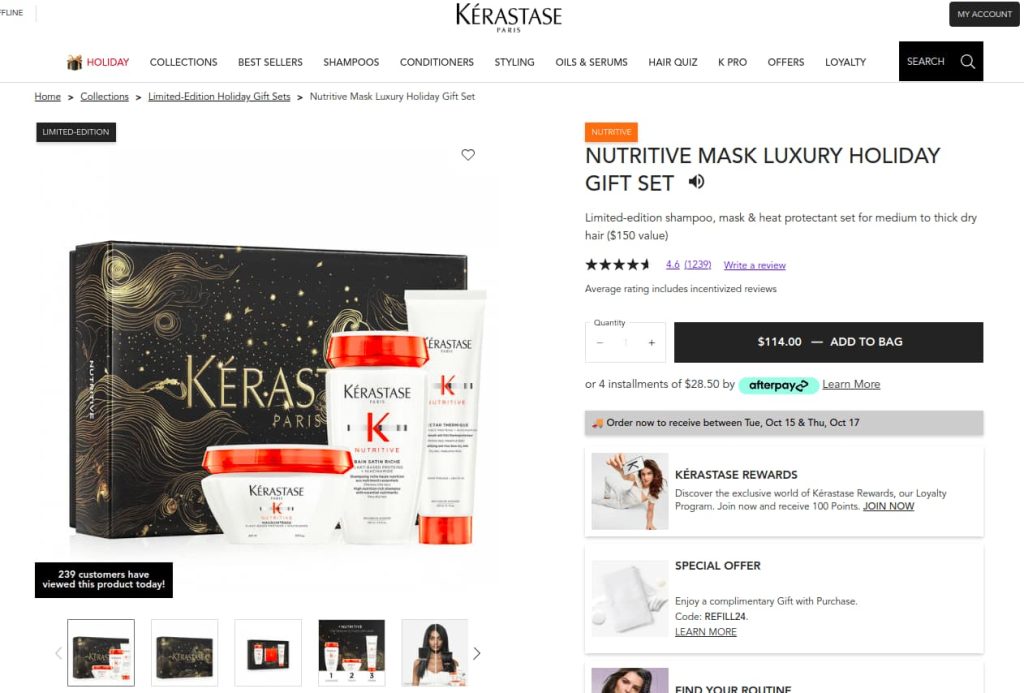 Kerastase product bundle kit