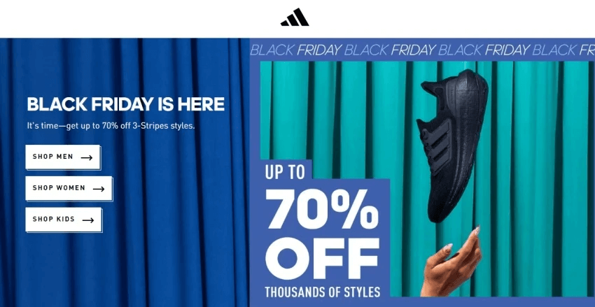 Pre-black friday promotion from Adidas