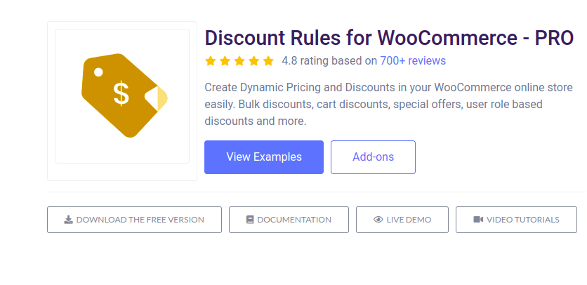 Product page of Discount Rules for WooCommerce