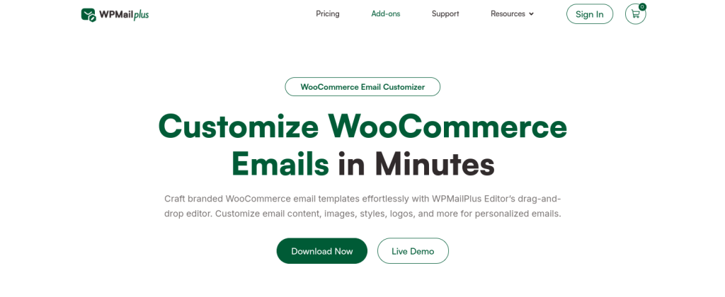 Product page of WPMail Plus, a WooCommerce Black Friday plugin