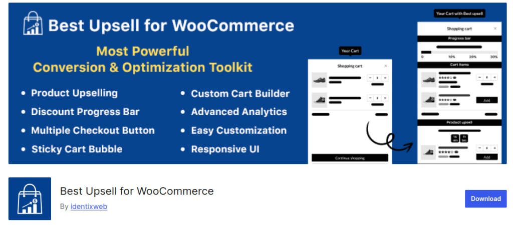 Best Upsell for WooCommerce -IdentixWeb
