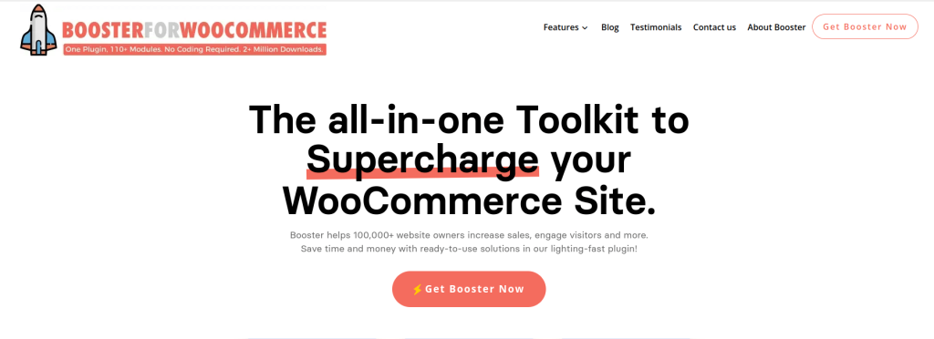 Product page of Booster for WooCommerce