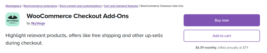 WooCommerce checkout add-ons plugin