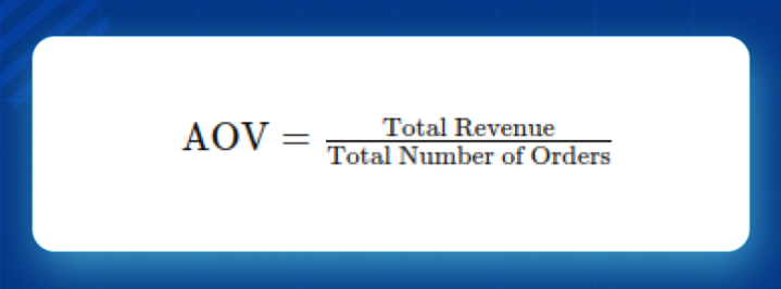 Formula to calculate average order value