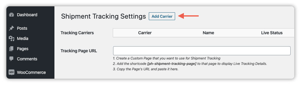 Adding Shipping Carriers