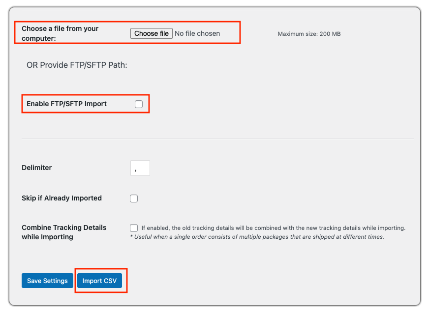 Setting Tracking Info Manually or Automatically