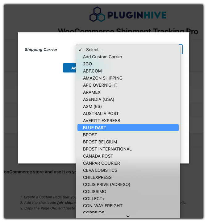 Selecting Shipping Carriers