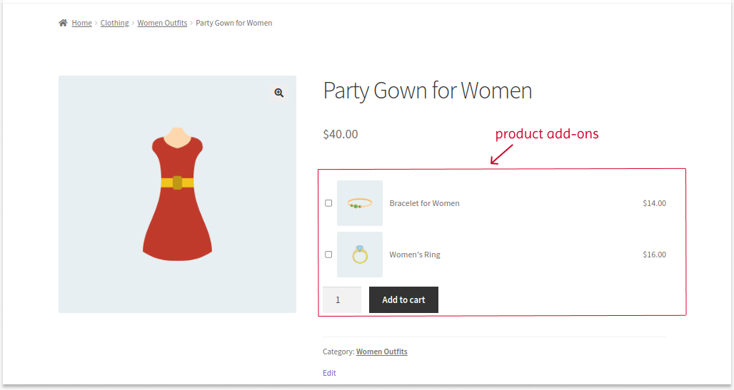 Campaign 2d - Result of Showing Product Add-ons as Related Products
