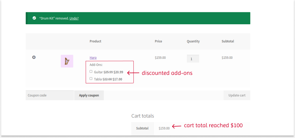 Campaign 3b - Result of showing cart add-ons as related products