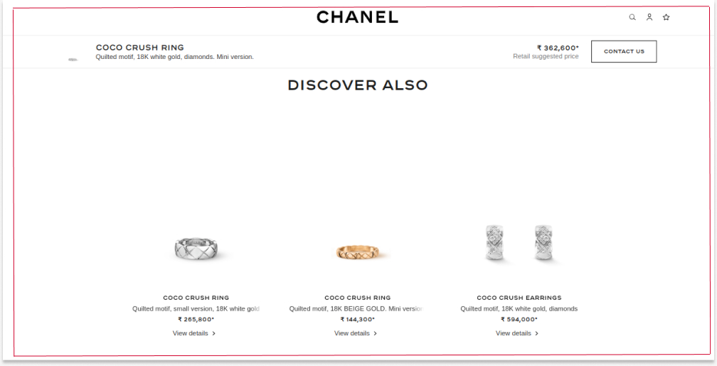 Product Recommendations by Chanel
