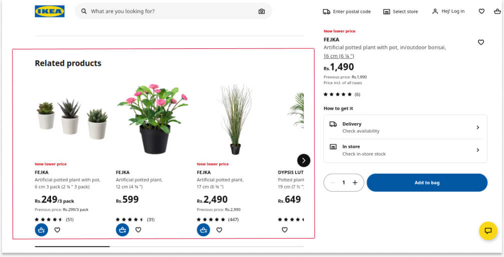 Product Recommendations by Ikea
