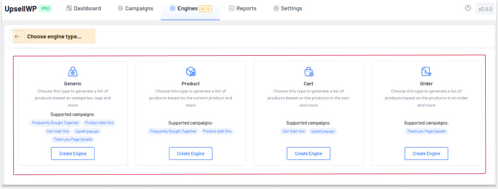 Recommendation Engine on UpsellWP Plugin
