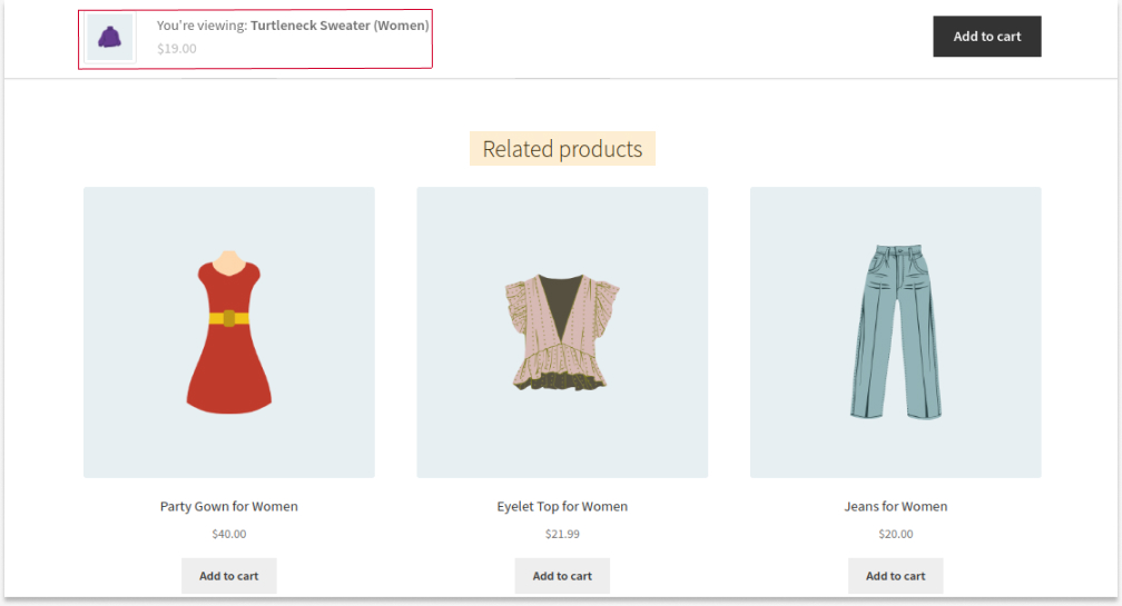 The Default Related Products Option by WooCommerce
