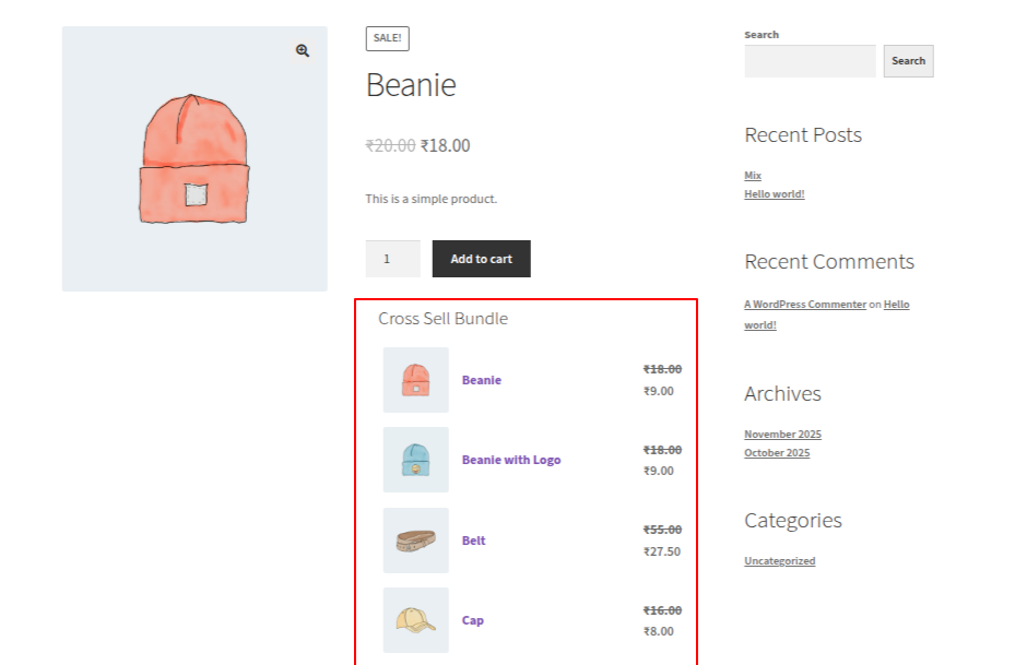 Cross Sell Bundle How