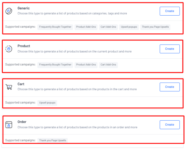 Choosing product recommendation engine type