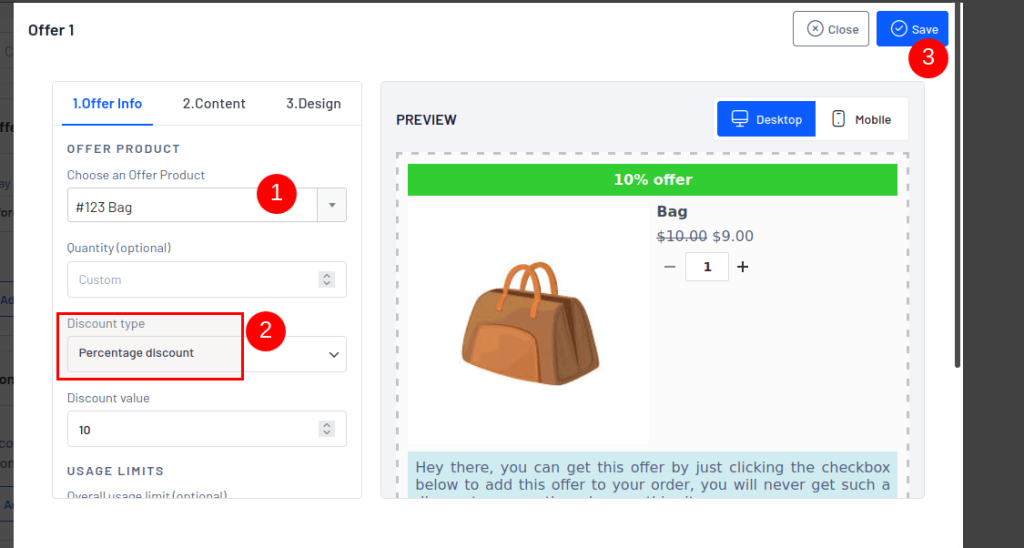 Select Products and Create Upsell Offer