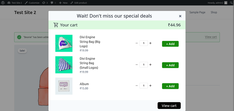 Best-selling products displayed