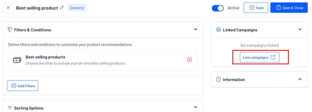 selecting "Link campaign.”